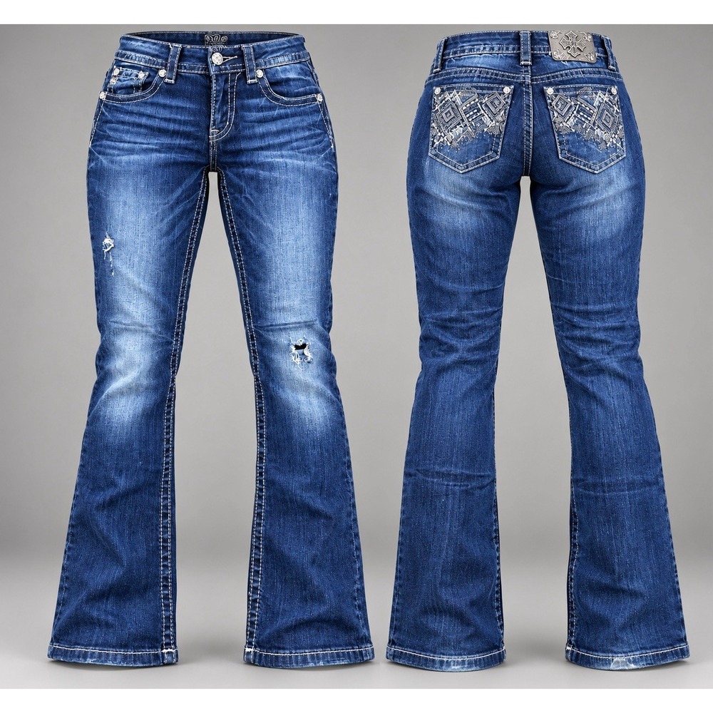 Miss Me Jeans Womens 30x31 Bootcut tribal embroidered Rodeo Cowboy Western